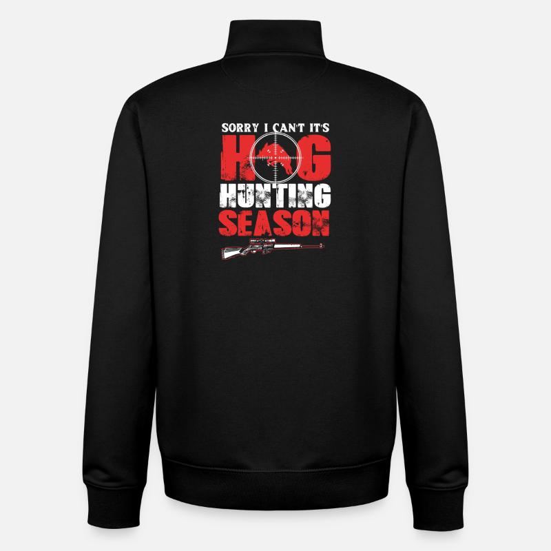 boar - Unisex Organic Zip Sweatshirt by Stanley/Stella - black