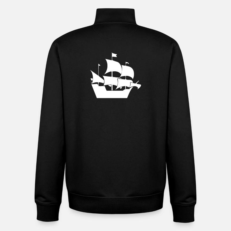 Voile - Sweat zippé unisexe en coton bio Stanley/Stella - noir
