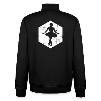 Ballet Girl Drawing - Unisex Organic Zip Sweatshirt by Stanley/Stella - black - Back - AI Model Male 185 light (185cm)