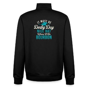 Ça doit être une citation drôle de course de chevaux de Derby - Sweat zippé unisexe en coton bio Stanley/Stella - noir - Dos - AI Model Male 185 light (185cm)