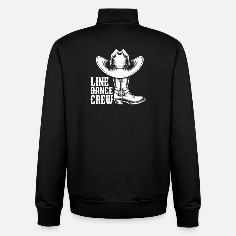 Line Dance Crew Western Flair - Unisex Organic Zip Sweatshirt von Stanley/Stella - Schwarz
