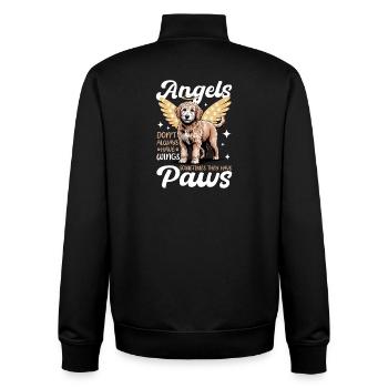 Goldendoodle Dog Breed - Unisex Organic Zip Sweatshirt by Stanley/Stella - black - Back - AI Model Male 185 light (185cm)
