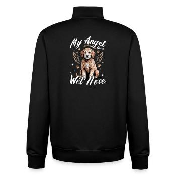 Goldendoodle Dog Breed - Unisex Organic Zip Sweatshirt by Stanley/Stella - black - Back - AI Model Male 185 light (185cm)