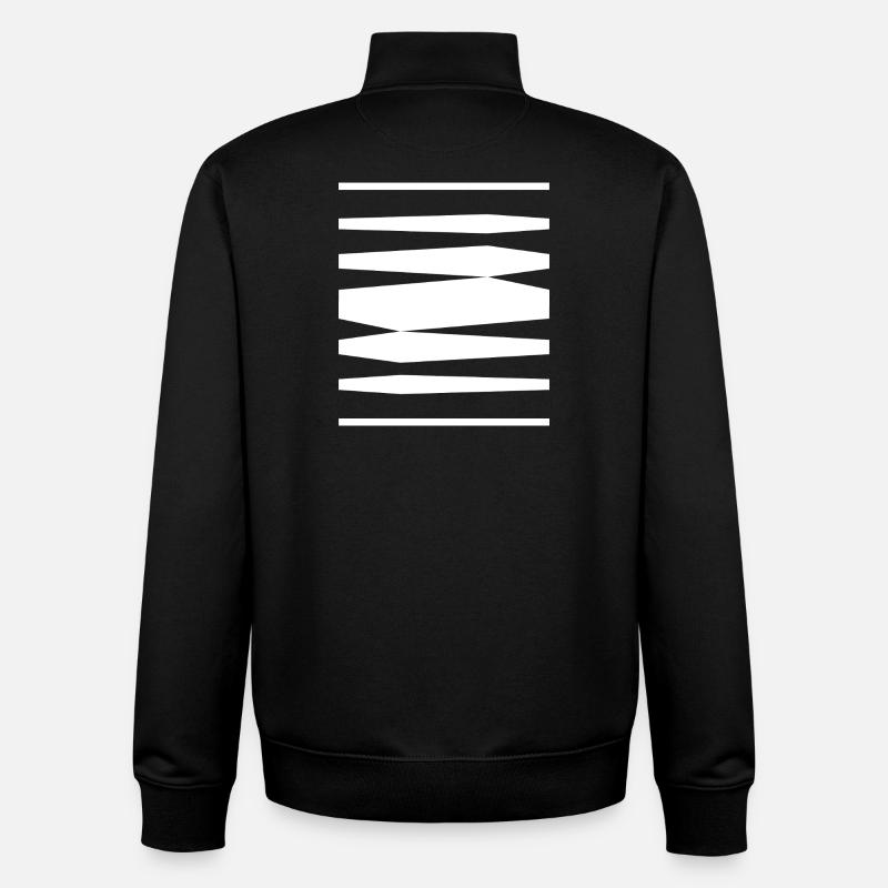 Bold Stripes-Design - Unisex Organic Zip Sweatshirt von Stanley/Stella - Schwarz