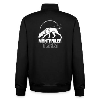 Vizsla Mantrailer Team Hundesport Hunde Wilsigns - Unisex Organic Zip Sweatshirt von Stanley/Stella - Schwarz - Hinten - AI Model Male 185 light (185cm)