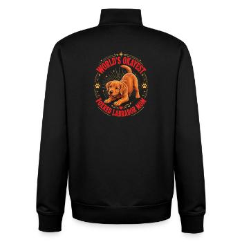 Chemise la plus correcte maman maman labrador rouge rousse - Sweat zippé unisexe en coton bio Stanley/Stella - noir - Dos - AI Model Male 185 light (185cm)