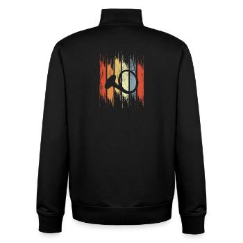 Skizze Waldhorn - Unisex Organic Zip Sweatshirt von Stanley/Stella - Schwarz - Hinten - AI Model Male 185 light (185cm)