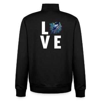 Elstern Elster - Unisex Organic Zip Sweatshirt von Stanley/Stella - Schwarz - Hinten - AI Model Male 185 light (185cm)