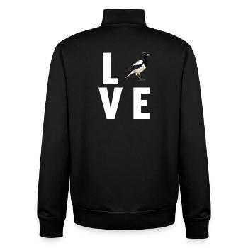 Elstern Elster - Unisex Organic Zip Sweatshirt von Stanley/Stella - Schwarz - Hinten - AI Model Male 185 light (185cm)