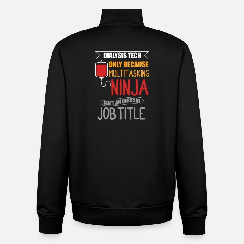 Dialysis technician dialysis nephrology - Unisex Organic Zip Sweatshirt by Stanley/Stella - black