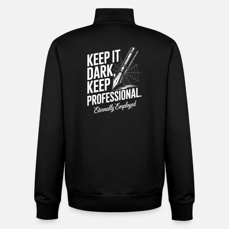 Bleibt dunkel, bleibt professionell - Unisex Organic Zip Sweatshirt von Stanley/Stella - Schwarz