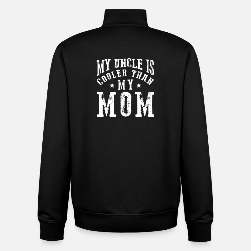 Onkel Cooler als Mama - Unisex Organic Zip Sweatshirt von Stanley/Stella - Schwarz