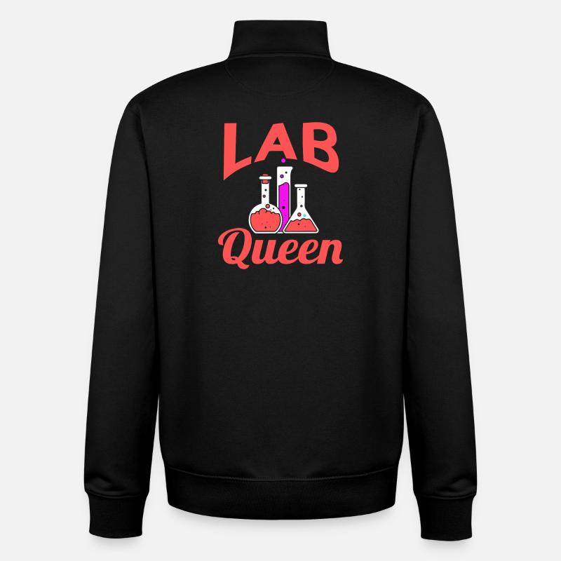Béchers de chimie Lab Queen - Sweat zippé unisexe en coton bio Stanley/Stella - noir