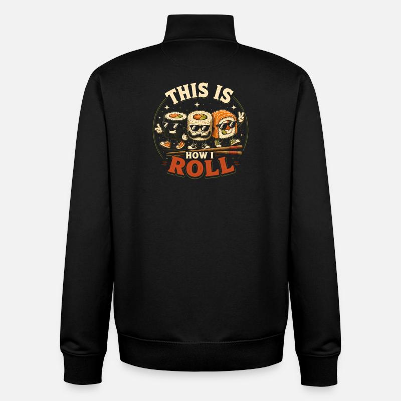 How to roll Japanese sashimi rolls - Unisex Organic Zip Sweatshirt by Stanley/Stella - black