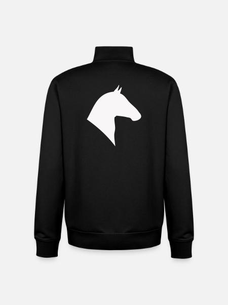 Horse Head Silhouette Minimal - Unisex Organic Zip Sweatshirt by Stanley/Stella - black