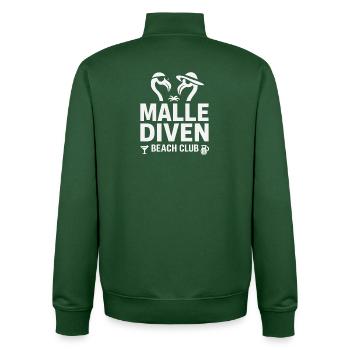 Malle Diven Beach Club Flamingo Mallorca Party - Unisex Organic Zip Sweatshirt von Stanley/Stella - Flaschengrün - Hinten - AI Model Male 185 dark (185cm)