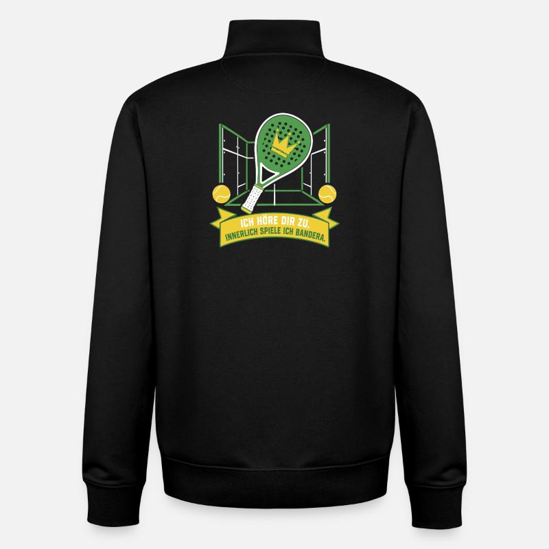 Innerlich immer Bandera — Padel 2026 - Unisex Organic Zip Sweatshirt von Stanley/Stella - Schwarz