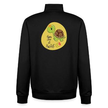 Süße Schildkröte - Unisex Organic Zip Sweatshirt von Stanley/Stella - Schwarz - Hinten - AI Model Male 185 light (185cm)