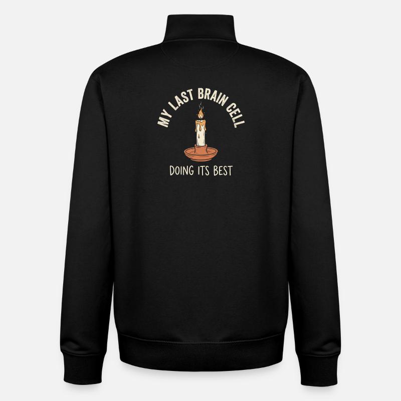 Last Brain Cell - Unisex Organic Zip Sweatshirt by Stanley/Stella - black