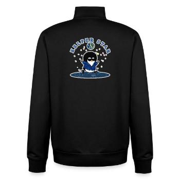 Falklandinseln Cooler Disco-Pinguin Schnee-Schlittschuhläufer - Unisex Organic Zip Sweatshirt von Stanley/Stella - Schwarz - Hinten - AI Model Male 185 light (185cm)