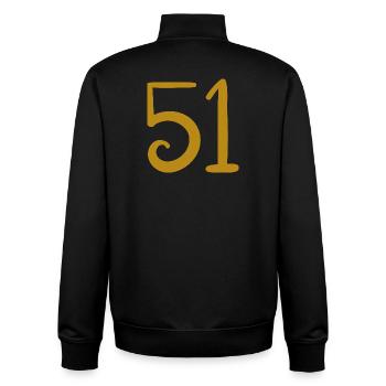 51 - Unisex Organic Zip Sweatshirt by Stanley/Stella - black - Back - AI Model Male 185 light (185cm)