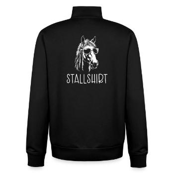 Stable shirt - Unisex Organic Zip Sweatshirt by Stanley/Stella - black - Back - AI Model Male 185 light (185cm)
