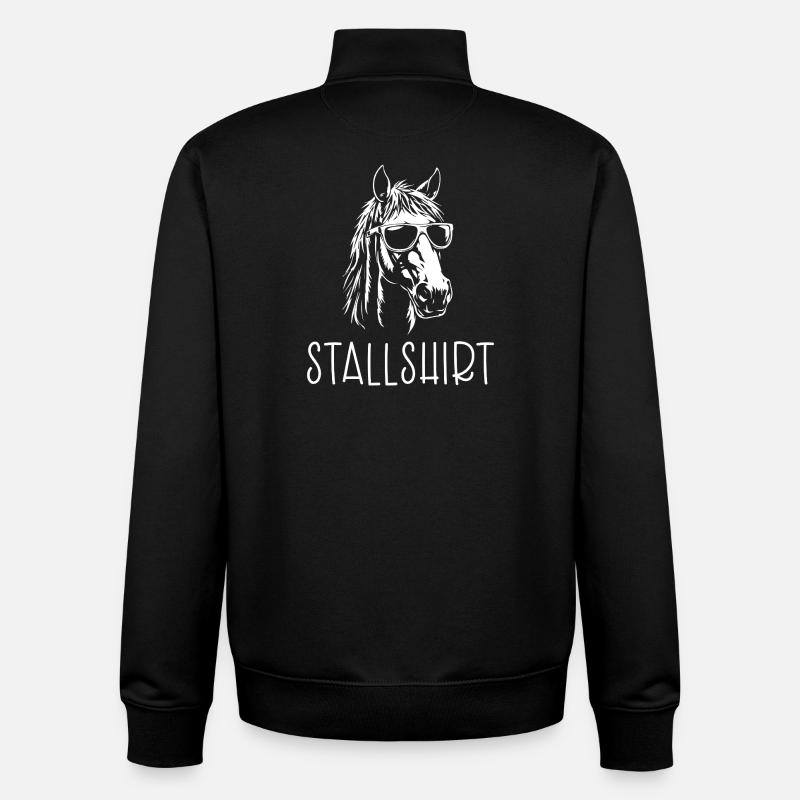 Chemise d’écurie - Sweat zippé unisexe en coton bio Stanley/Stella - noir