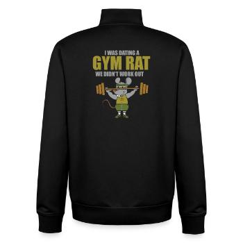Rat, house rat, rat owner, rat lover - Unisex Organic Zip Sweatshirt by Stanley/Stella - black - Back - AI Model Male 185 light (185cm)