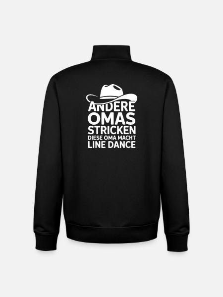 Line Dance Oma - Unisex Organic Zip Sweatshirt von Stanley/Stella - Schwarz