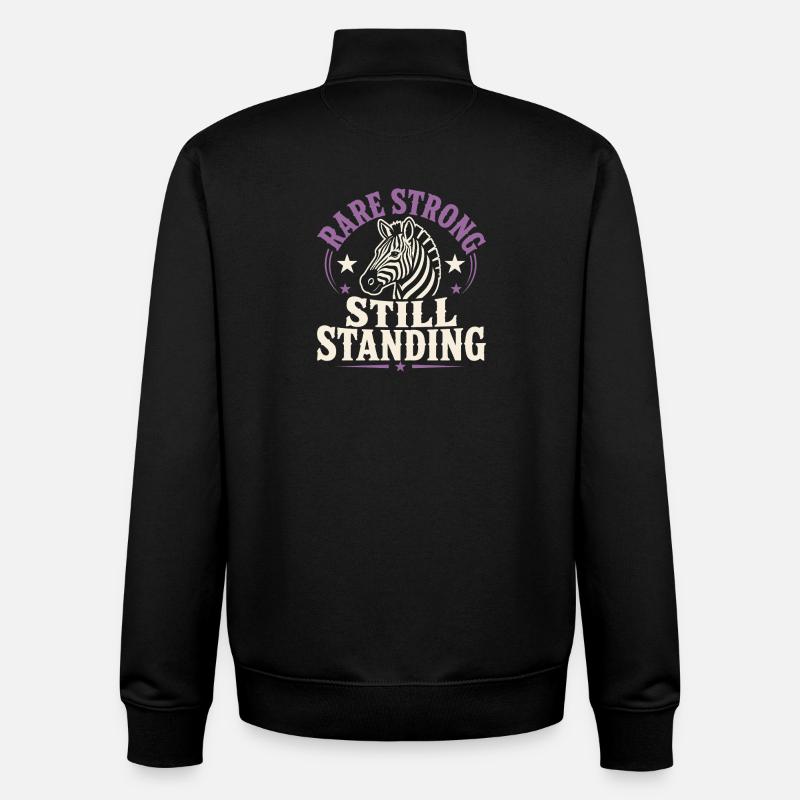 Eds Conscience Ehlers-danlos Guerrier Zèbre - Sweat zippé unisexe en coton bio Stanley/Stella - noir