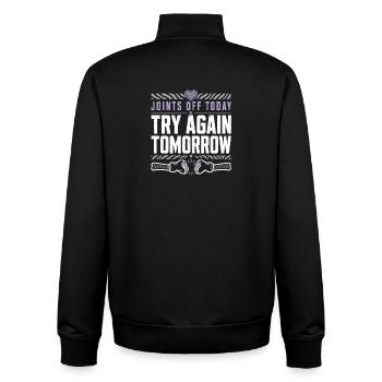Eds-bewusstsein Ehlers-danlos Zebra-krieger - Unisex Organic Zip Sweatshirt von Stanley/Stella - Schwarz - Hinten - AI Model Male 185 light (185cm)