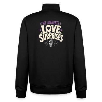 Eds-bewusstsein Ehlers-danlos Zebra-krieger - Unisex Organic Zip Sweatshirt von Stanley/Stella - Schwarz - Hinten - AI Model Male 185 light (185cm)