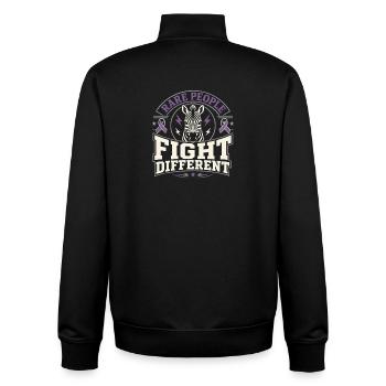 Eds-bewusstsein Ehlers-danlos Zebra-krieger - Unisex Organic Zip Sweatshirt von Stanley/Stella - Schwarz - Hinten - AI Model Male 185 light (185cm)