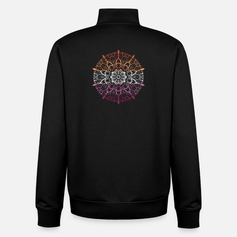 Mandala-lesbisch - Unisex Organic Zip Sweatshirt von Stanley/Stella - Schwarz