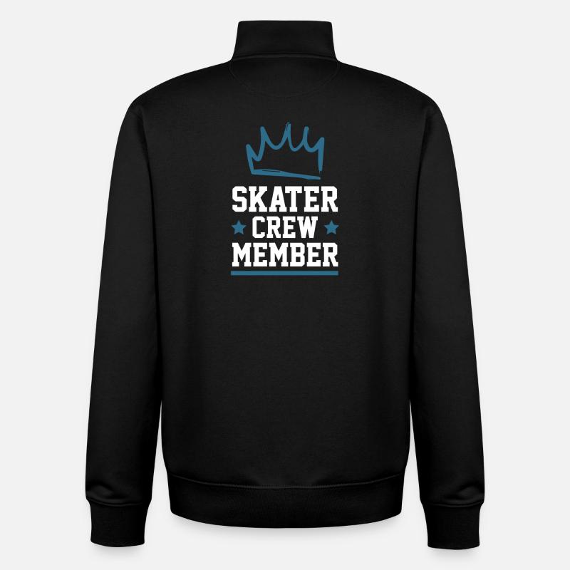 Équipe de patineurs - Sweat zippé unisexe en coton bio Stanley/Stella - noir