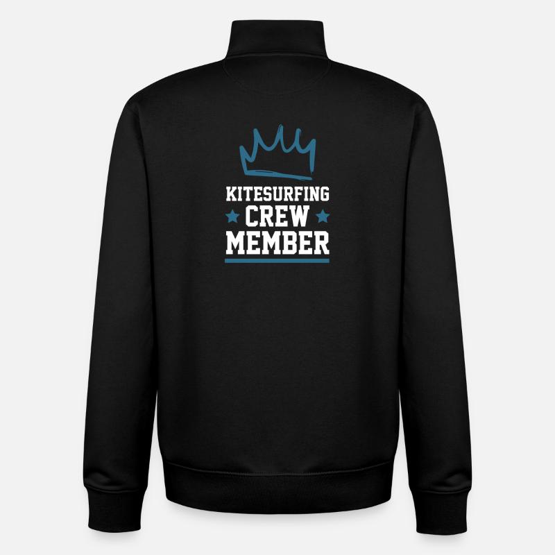 Kitesurfing Crew - Unisex Organic Zip Sweatshirt by Stanley/Stella - black