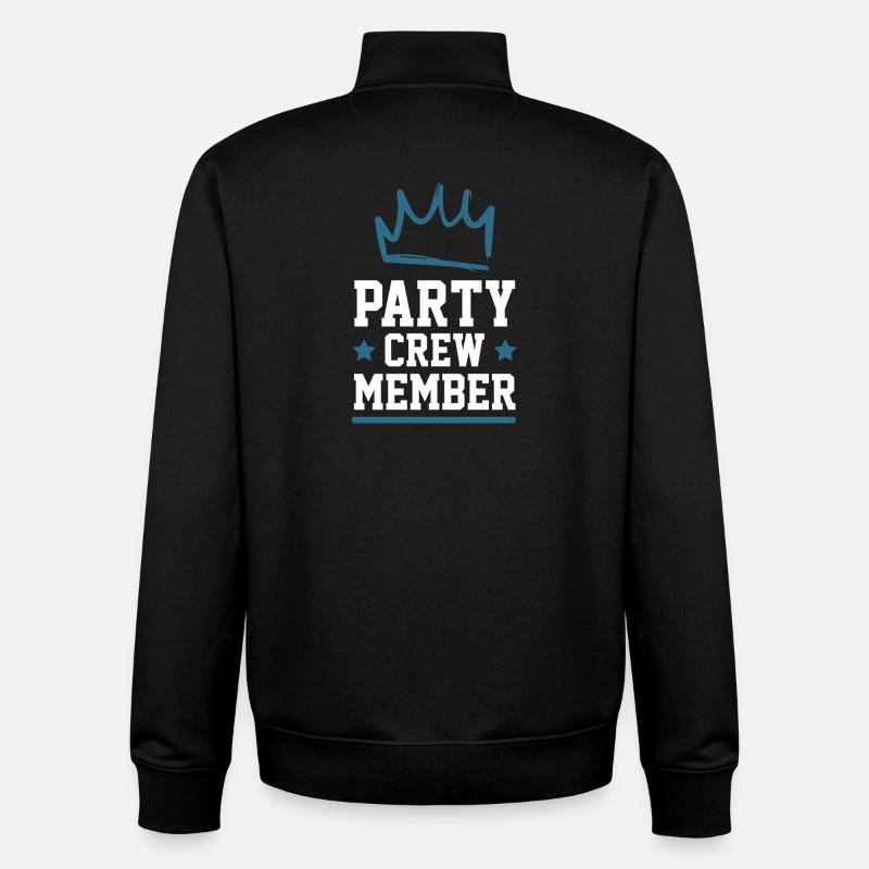 Équipe de fête - Sweat zippé unisexe en coton bio Stanley/Stella - noir