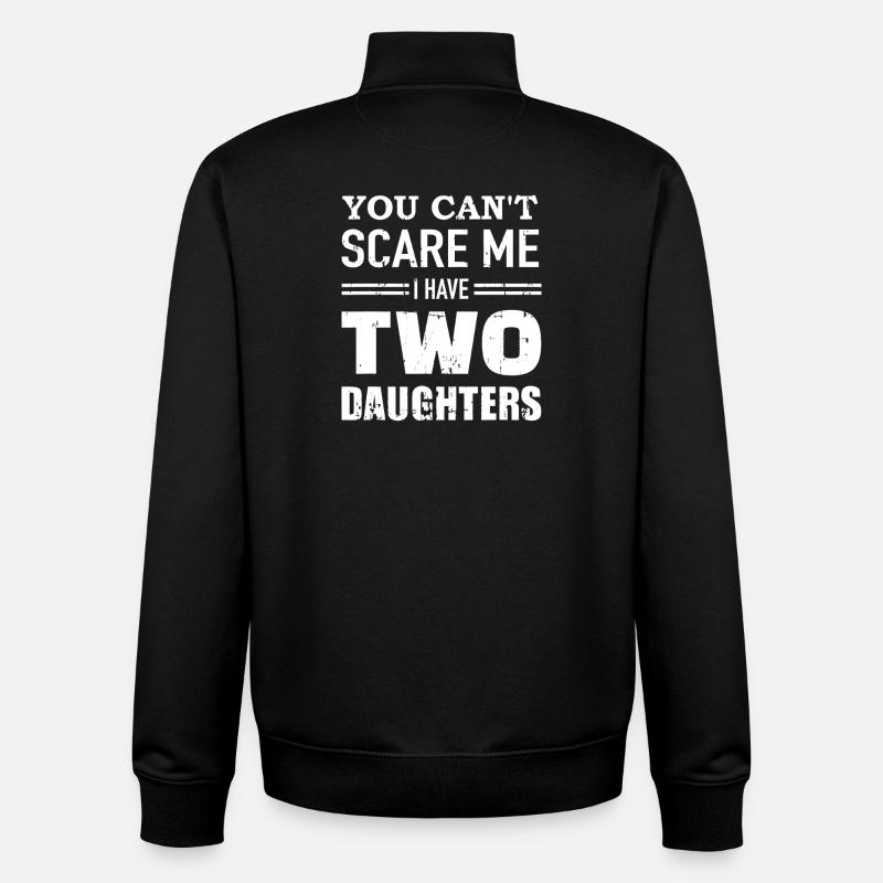Deux filles Tee Intrépide - Sweat zippé unisexe en coton bio Stanley/Stella - noir