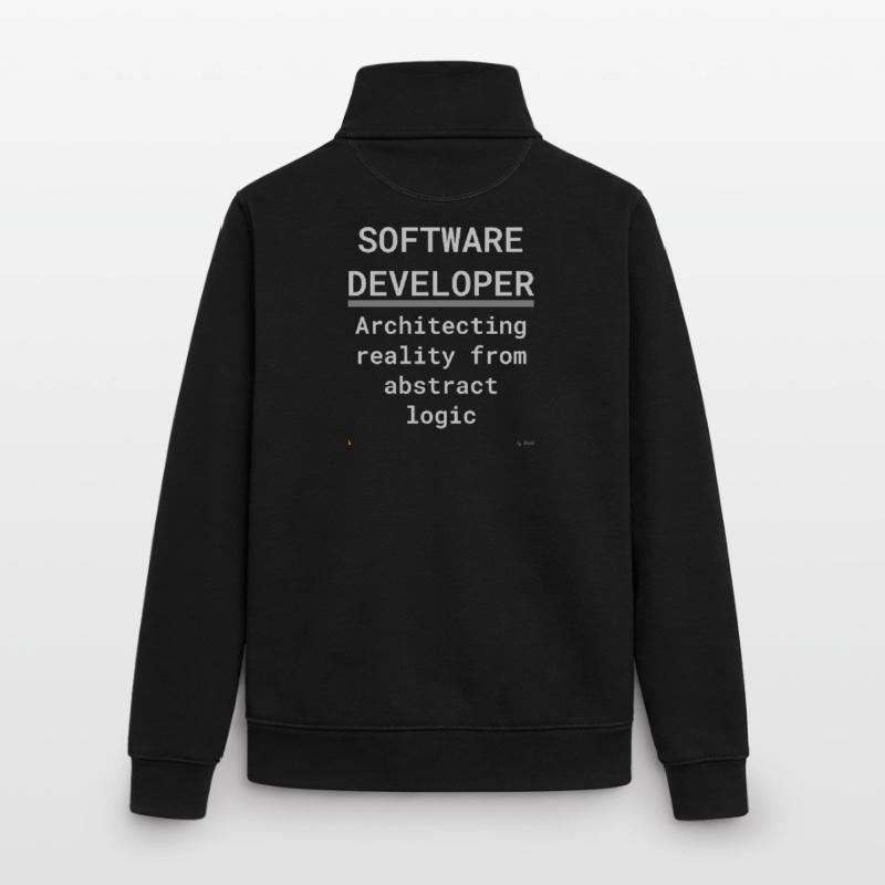 Software Developer: Logic Meets Reality Unisex Organic Zip Sweatshirt by Stanley/Stella