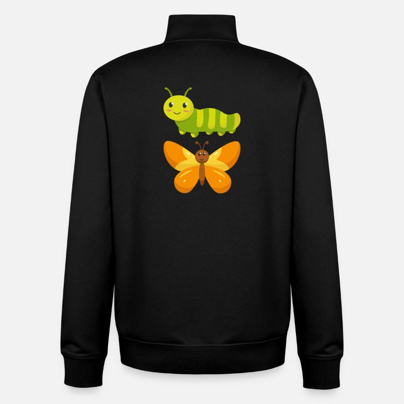 Caterpillar to Butterfly - Unisex Organic Zip Sweatshirt by Stanley/Stella - black