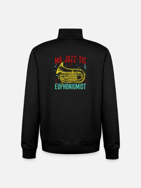 Euphonium Ma-Jazz-Tic Euphoniumist Baritone - Unisex Organic Zip Sweatshirt by Stanley/Stella - black