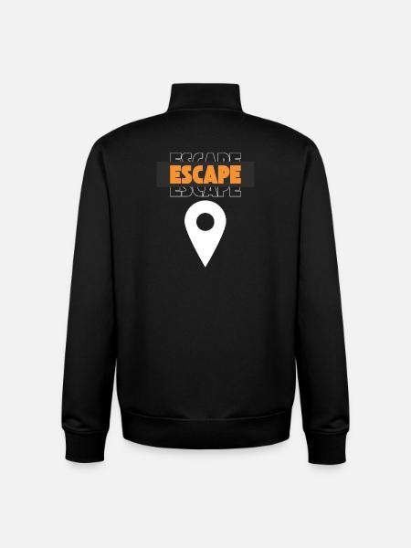 Escape Map-Pin-Design - Unisex Organic Zip Sweatshirt von Stanley/Stella - Schwarz