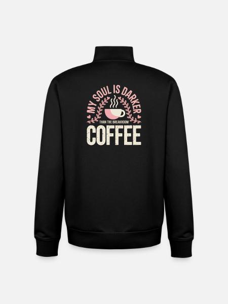 Dark Roast Soul Coffee - Unisex Organic Zip Sweatshirt by Stanley/Stella - black