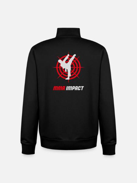 MMA Fight Impact Emblem  - Unisex Organic Zip Sweatshirt by Stanley/Stella - black