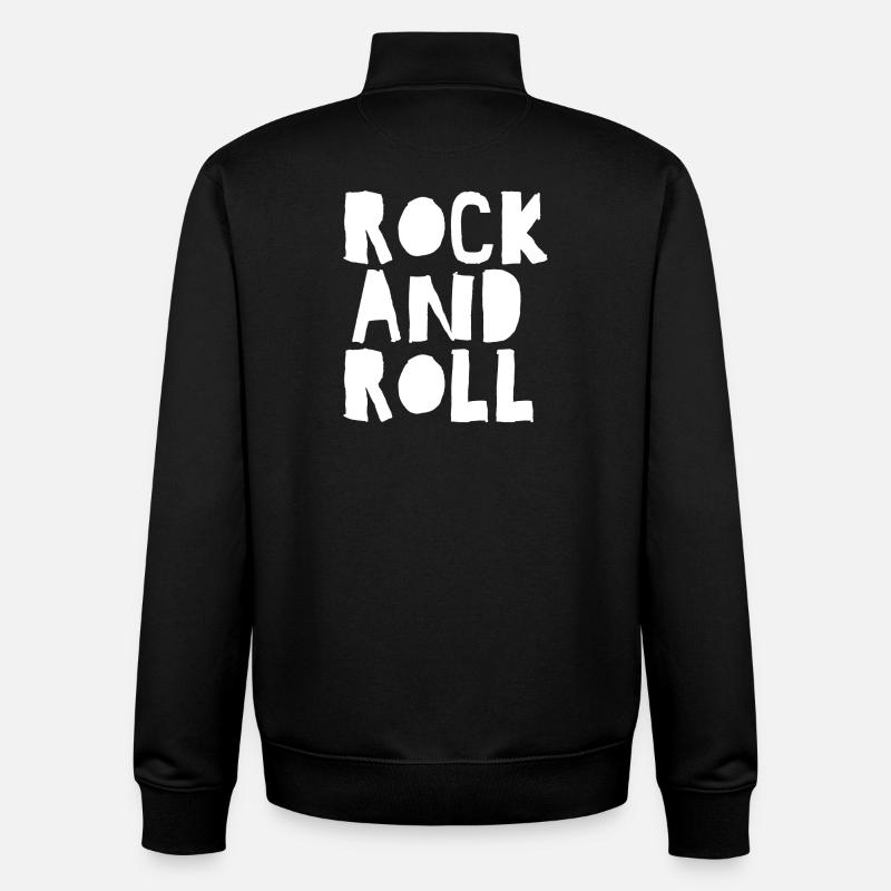 Rock'n'Roll Bold Typografie - Unisex Organic Zip Sweatshirt von Stanley/Stella - Schwarz