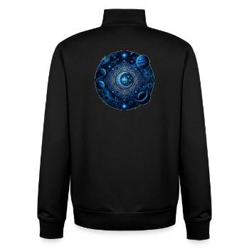 Weltraum Planeten Galaxien Sterne Monde - Unisex Organic Zip Sweatshirt von Stanley/Stella - Schwarz - Hinten - AI Model Male 185 light (185cm)