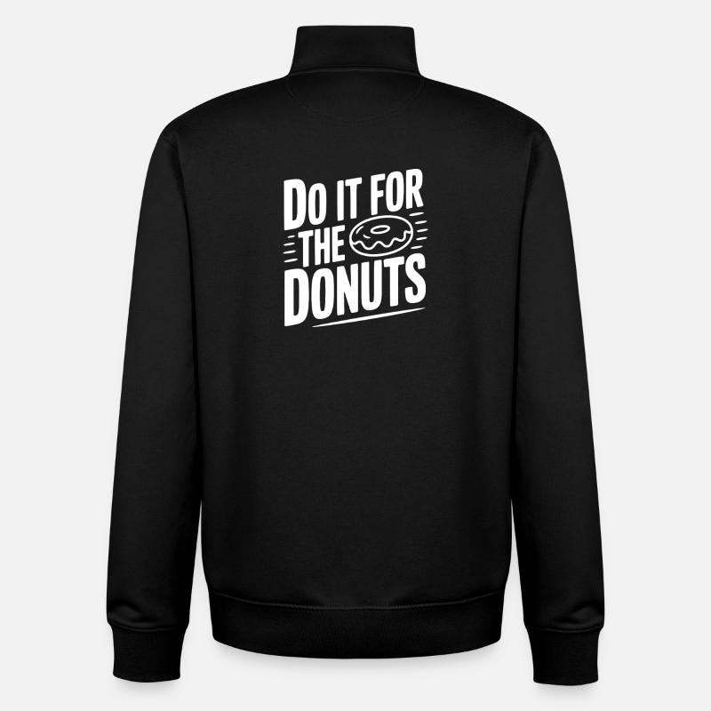 Faites-le pour les beignets - Sweat zippé unisexe en coton bio Stanley/Stella - noir