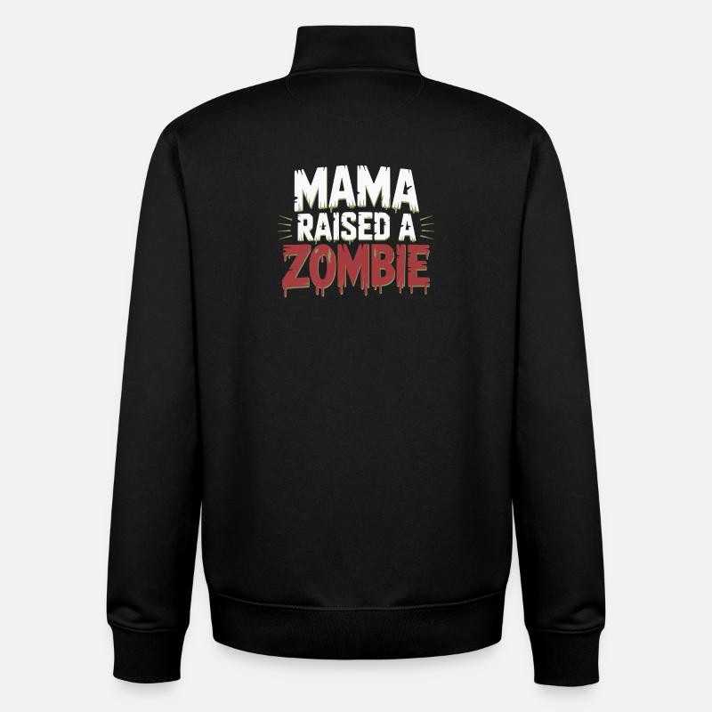 Mama hat einen Zombie großgezogen - Unisex Organic Zip Sweatshirt von Stanley/Stella - Schwarz