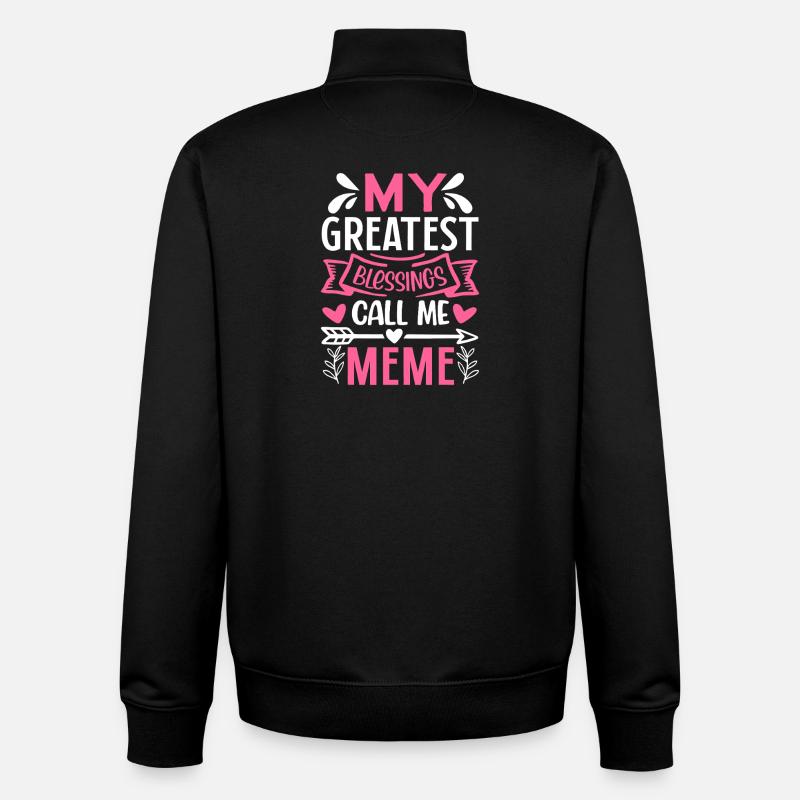 Mein größtes Segnungs-Meme - Unisex Organic Zip Sweatshirt von Stanley/Stella - Schwarz