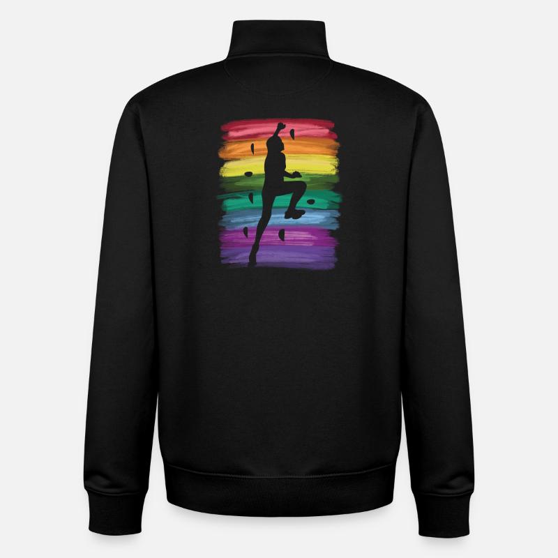 Boulderer Boulder Bouldering - Unisex Organic Zip Sweatshirt by Stanley/Stella - black